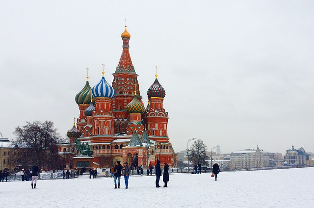 moskva kostel v zimě